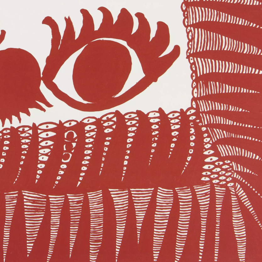 Myself portrait done when I was heartbroken print by Yayoi Kusama